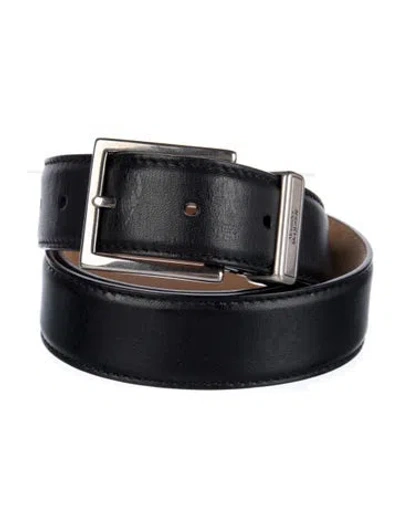 Pre-owned Alexander Mcqueen Skull Skinny Belt In Black