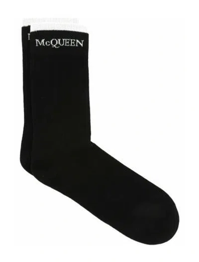 Pre-owned Alexander Mcqueen Skull Socks W/ Tags In Black
