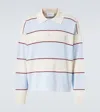 Alexander Mcqueen Rugby Striped Polo Shirt In Blue