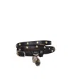 Alexander Mcqueen Skull Stud Wraparound Bracelet In Black