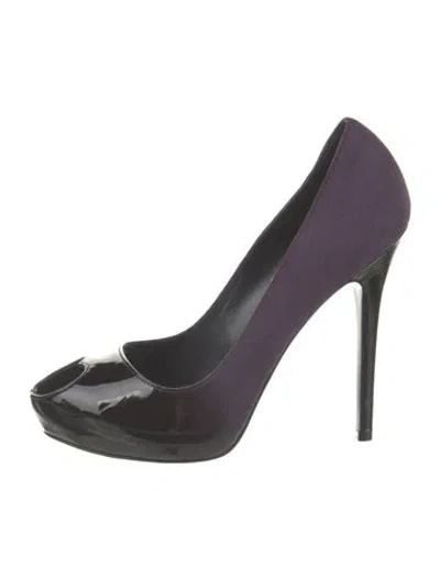 Pre-owned Alexander Mcqueen Skull Suede Pumps In Purple