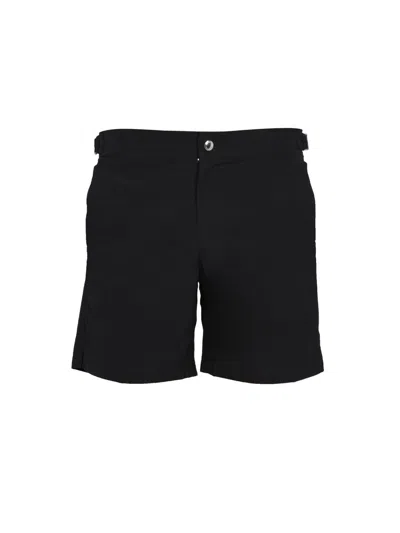 Alexander Mcqueen Men Skull Swimsuit In Black
