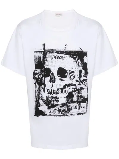 Alexander Mcqueen Skull T-shirt Clothing In White