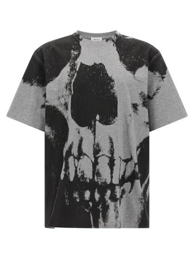 Alexander Mcqueen Mcqueen 'skull' T-shirt In Grey