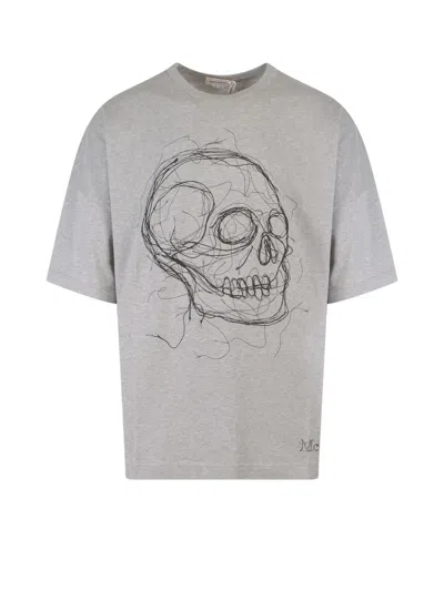 Alexander Mcqueen Skull T-shirt In Grey