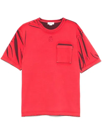 Alexander Mcqueen T-shirt Mit Totenkopf In Rot