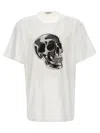 Alexander Mcqueen Skull Print T-shirt In White