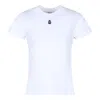 Alexander Mcqueen Women T-shirt With Embroidery Skull In White