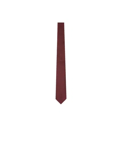 Alexander Mcqueen Skull Tie In Burgundy