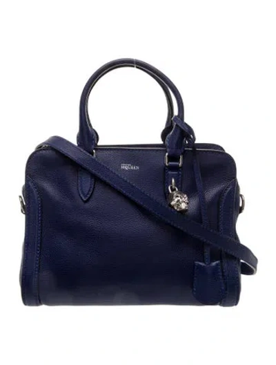 Pre-owned Alexander Mcqueen Skull Top Handle Bag In Blue