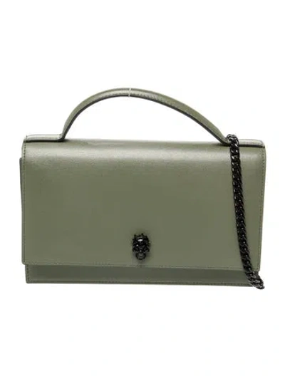 Pre-owned Alexander Mcqueen Skull Top Handle Bag In Gray