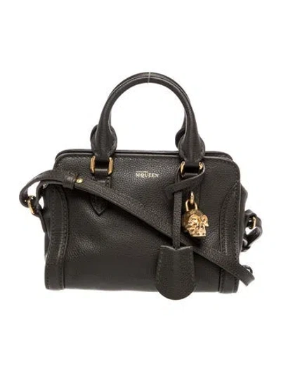 Pre-owned Alexander Mcqueen Skull Top Handle Bag In Gray