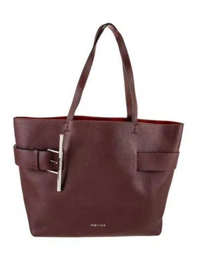 Pre-owned Alexander Mcqueen Skull Top Handle Bag In Purple