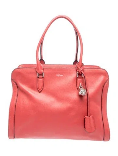 Pre-owned Alexander Mcqueen Skull Top Handle Bag In Red