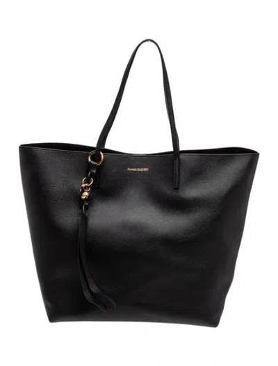 Pre-owned Alexander Mcqueen Skull Tote In Black