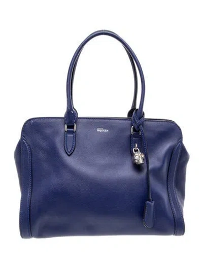 Pre-owned Alexander Mcqueen Skull Tote In Blue