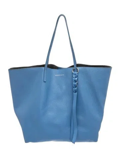 Pre-owned Alexander Mcqueen Skull Tote In Blue