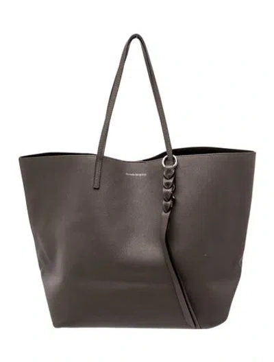 Pre-owned Alexander Mcqueen Skull Tote In Gray