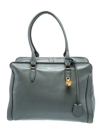 Pre-owned Alexander Mcqueen Skull Tote In Gray