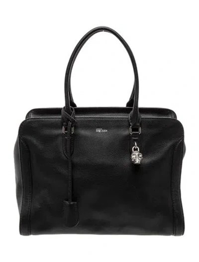 Pre-owned Alexander Mcqueen Skull Tote Large In Black
