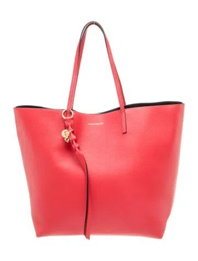 Pre-owned Alexander Mcqueen Skull Tote In Red