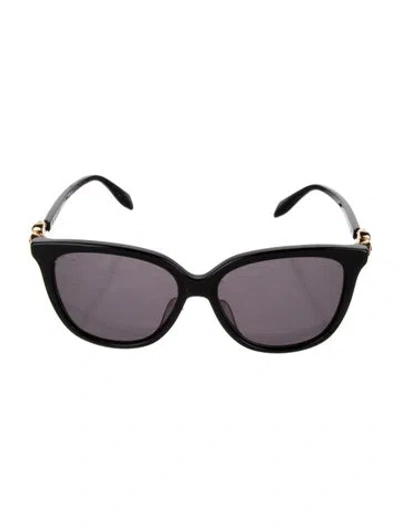 Pre-owned Alexander Mcqueen Skull Wayfarer Sunglasses In Black
