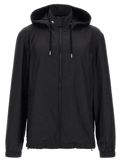 Alexander Mcqueen Skull Windbreaker In Black