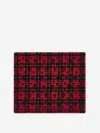 Alexander Mcqueen Tartan Skull Frayed-edge Scarf In Black
