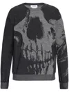Alexander Mcqueen Skull Intarsia Wool Melange Crewneck Sweater