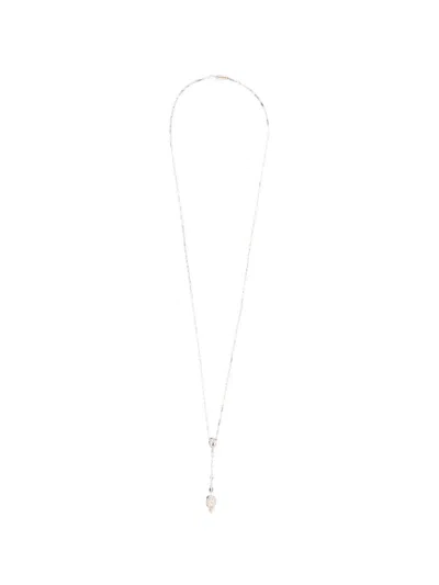 Alexander Mcqueen Skull Zirconia-embellished Necklace In Gold