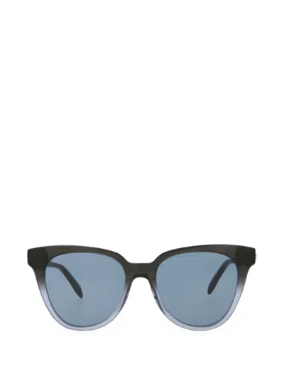 Alexander Mcqueen Skull-detail Cat-eye Sunglasses In Blue