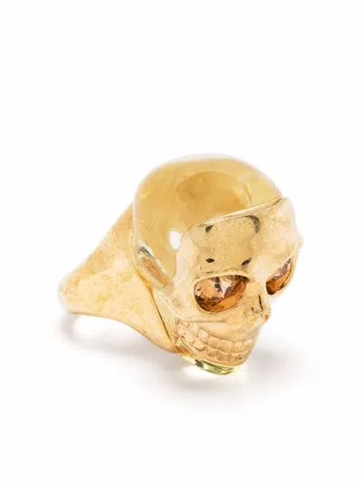 Alexander Mcqueen Skull-detail Ring In Gold