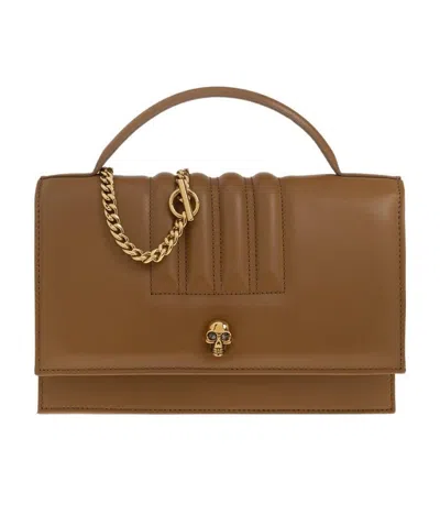 Alexander Mcqueen Skull-detail Tote Bag In Brown