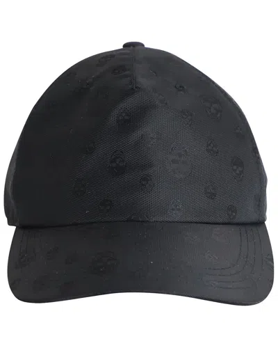 Alexander Mcqueen Skull-print Baseball Cap (authentic Pre-loved) In Black