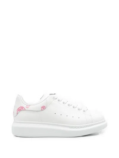 Alexander Mcqueen Skull-print Platform Sneakers In White