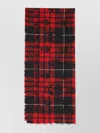 Alexander Mcqueen Skull Pattern Wool Scarf With Finish And Generous Dimensions In Black