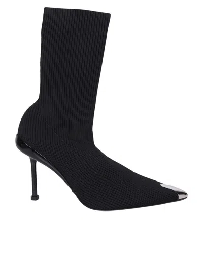 Alexander Mcqueen 'slash' Ankle Boots In Black