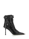Alexander Mcqueen Alexander Mc Queen Black Slash Biker Boot In Black