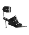 Alexander Mcqueen 90mm Slash Sandals In Black