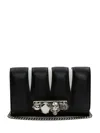 Alexander Mcqueen Women Two-tone Nappa Leather The Slash Clutch In Black