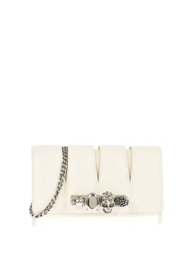 Alexander Mcqueen Slash Cross Body Bag In Nude