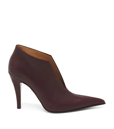 Alexander Mcqueen Slashed Birdee Pumps 105 In Bordeaux