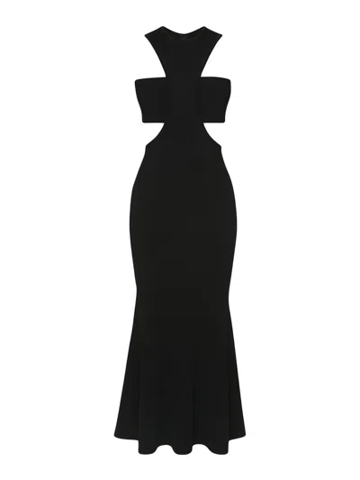 ALEXANDER MCQUEEN VESTIDO MIDI - NEGRO
