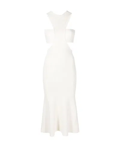 ALEXANDER MCQUEEN ALEXANDER MCQUEEN SLASHED HARNESS CUT-OUT DETAILED DRESS