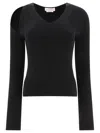 ALEXANDER MCQUEEN ALEXANDER MCQUEEN RIBBED-KNIT SWEATER WITH CUT-OUT DETAILS
