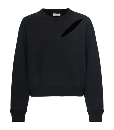 Alexander Mcqueen Mcqueen 'cut And Sew' Sweatshirt In Black