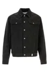 Alexander Mcqueen Denim Jacket With Long Sleeves And Collared Neck In Black