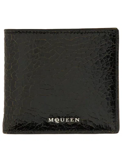 Alexander Mcqueen Sleek And Stylish Wallet Design In Black