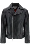 ALEXANDER MCQUEEN SLEEK BLACK NAPPA BIKER JACKET FOR MEN