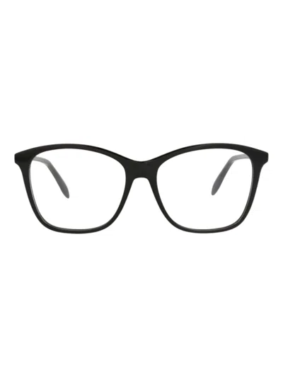 Alexander Mcqueen Sleek Square Optical Frames For Women In Black